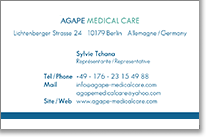 Agape Medical Care Visitenkarte