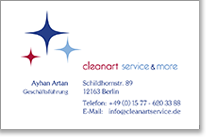 cleanart service & more Visitenkarte