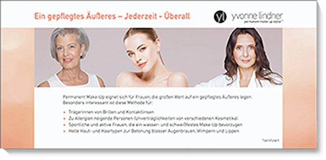 Yvonne Lindner Permanent Make-Up Stylist Flyer