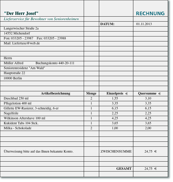 rechnung